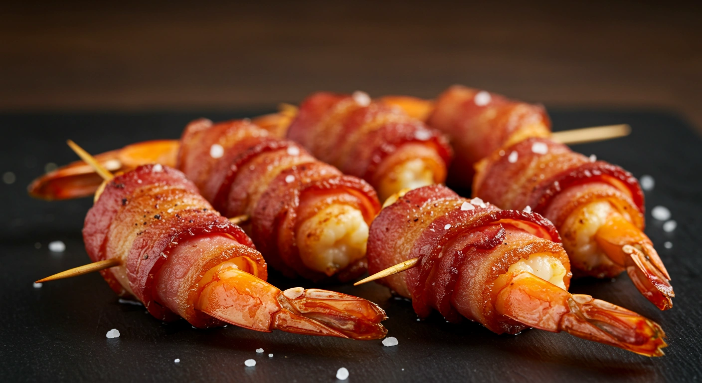Crispy Bacon Wrapped Shrimp
